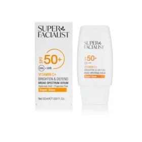 SUPER FACIALIST – Vitamine C+ Brighten & Defend Broad Spectrum Serum SPF50+ – 50ml