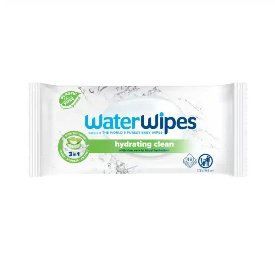 WATERWIPES – Lingettes Hydrating Clean With Aloe Vera 48 Pieces