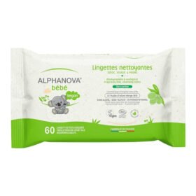 ALPHANOVA – Bébé Lingettes Nettoyantes À L&rsquo;olive – 60u