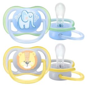 AVENT – Sucette Ultra Air 0-6mois – Elephant Et Tigre – Scf085/05 – 2u