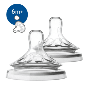 AVENT – Tétine Natural 6mois+ Débit Lent – Scf046/27 – 2u