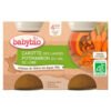 BABYBIO – Pots De Carotte Et Potimarron 4mois+ Bio – 2x – 130g