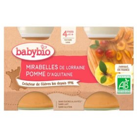 BABYBIO – Pots De Mirabelles Et Pomme 4mois+ Bio – 2x – 130g