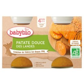 BABYBIO – Pots De Patate Douce 4mois+ Bio – 2x – 130g