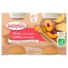 BABYBIO – Pots De Pêche Et Pomme 4mois+ Bio – 2x – 130g
