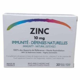 BIO-RECHERCHE – Zinc 10mg Immunité Et Défenses Naturelles – 30 Gélules