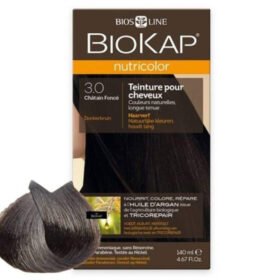BIOKAP – Nutricolor Coloration Naturelle Cheveux – 140ml – 3.0 – Châtain Foncé