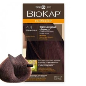 BIOKAP – Nutricolor Coloration Naturelle Cheveux – 140ml – 4.4 – Châtain Cuivré