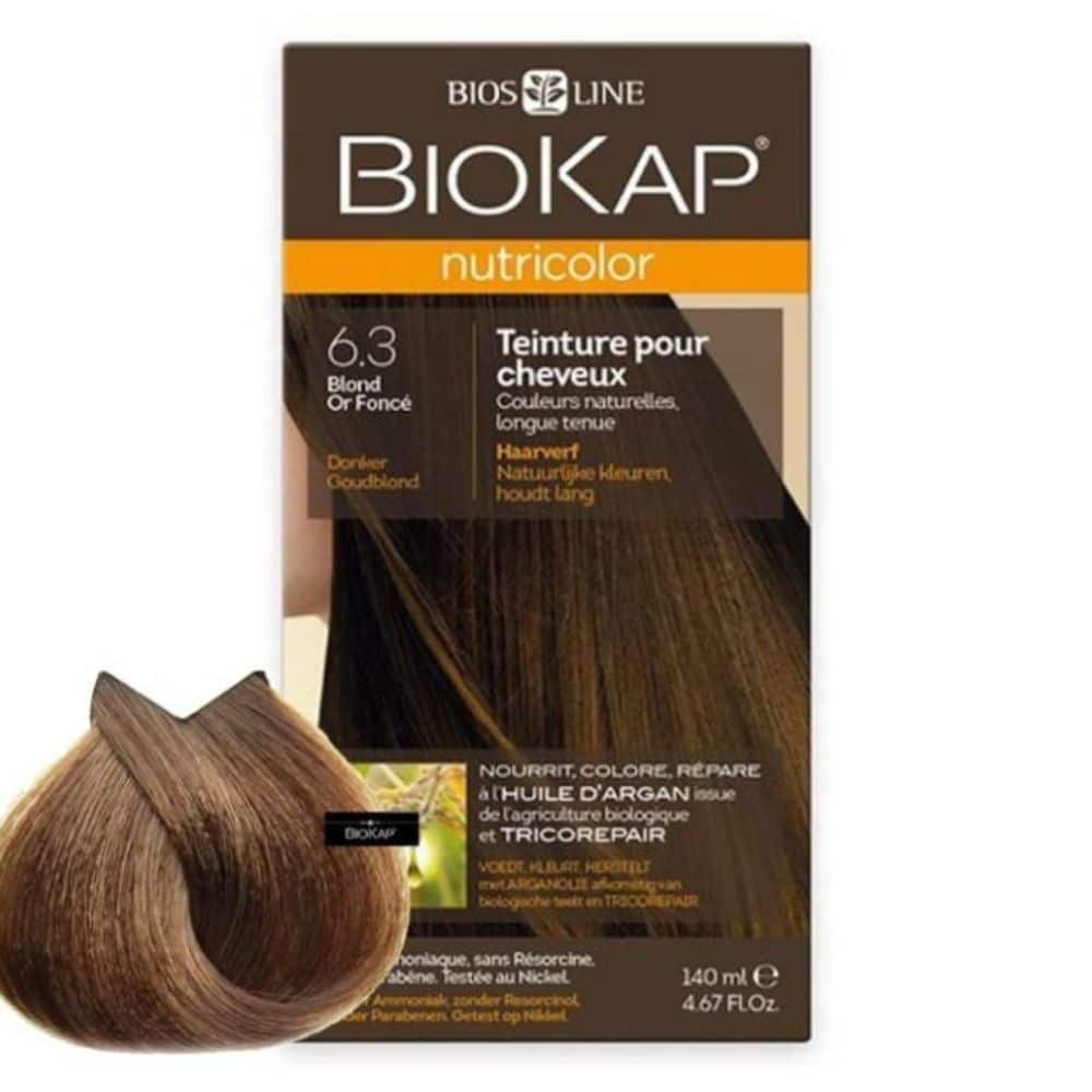 BIOKAP – Nutricolor Coloration Naturelle Cheveux – 140ml – 6.3 – Blond Or Foncé