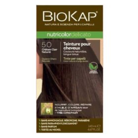 BIOKAP – Nutricolor Delicato Coloration Naturelle Cheveux Délicats – 140ml – 5.0 – Châtain Clair Naturel
