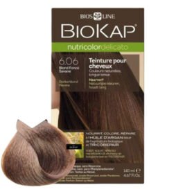 BIOKAP – Nutricolor Delicato Coloration Naturelle Cheveux Délicats – 140ml – 6.06 – Blond Foncé Savane