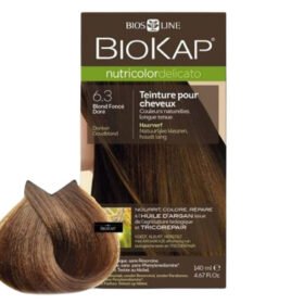 BIOKAP – Nutricolor Delicato Coloration Naturelle Cheveux Délicats – 140ml – 6.3 – Blond Foncé Doré