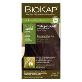 BIOKAP – Nutricolor Delicato Rapid Coloration Naturelle Expresse Cheveux Délicats – 140ml – 4.05 – Châtain Chocolat