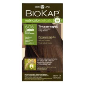 BIOKAP – Nutricolor Delicato Rapid Coloration Naturelle Expresse Cheveux Délicats – 140ml – 6.06 – Blond Foncé Havane