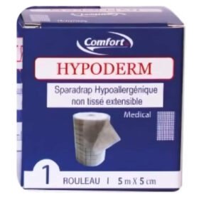 COMFORT – Hypoderm Sparadrap Hypoallergénique Non Tissé Extensible 5mx 5cm – 1u