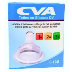 CVA – Tétine En Silicone Dv 0-12mois Réglable (lente, Moyen + Liquide Epais) – 1u