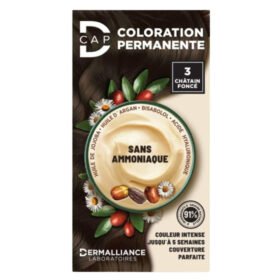 DERMALLIANCE – D-cap Coloration Cheveux Permanente – N°3 Chatain Foncé
