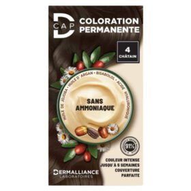 DERMALLIANCE – D-cap Coloration Cheveux Permanente – N°4 Chatain