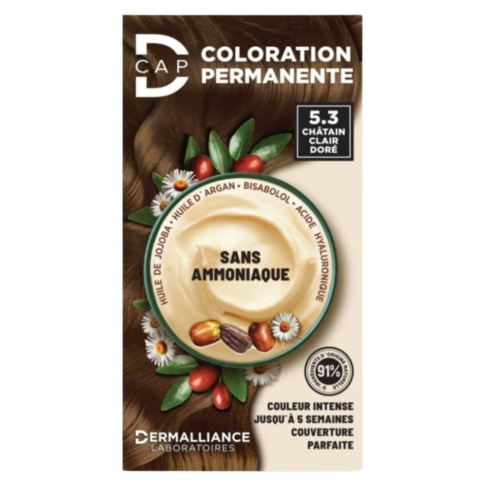 DERMALLIANCE – D-cap Coloration Cheveux Permanente – N°5.3 Chatain Clair Doré