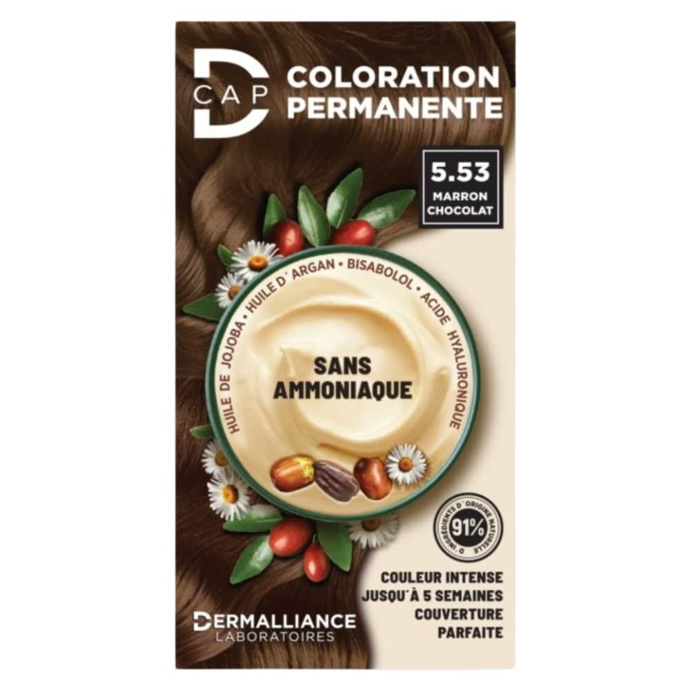 DERMALLIANCE – D-cap Coloration Cheveux Permanente – N°5.53 Marron Chocolat