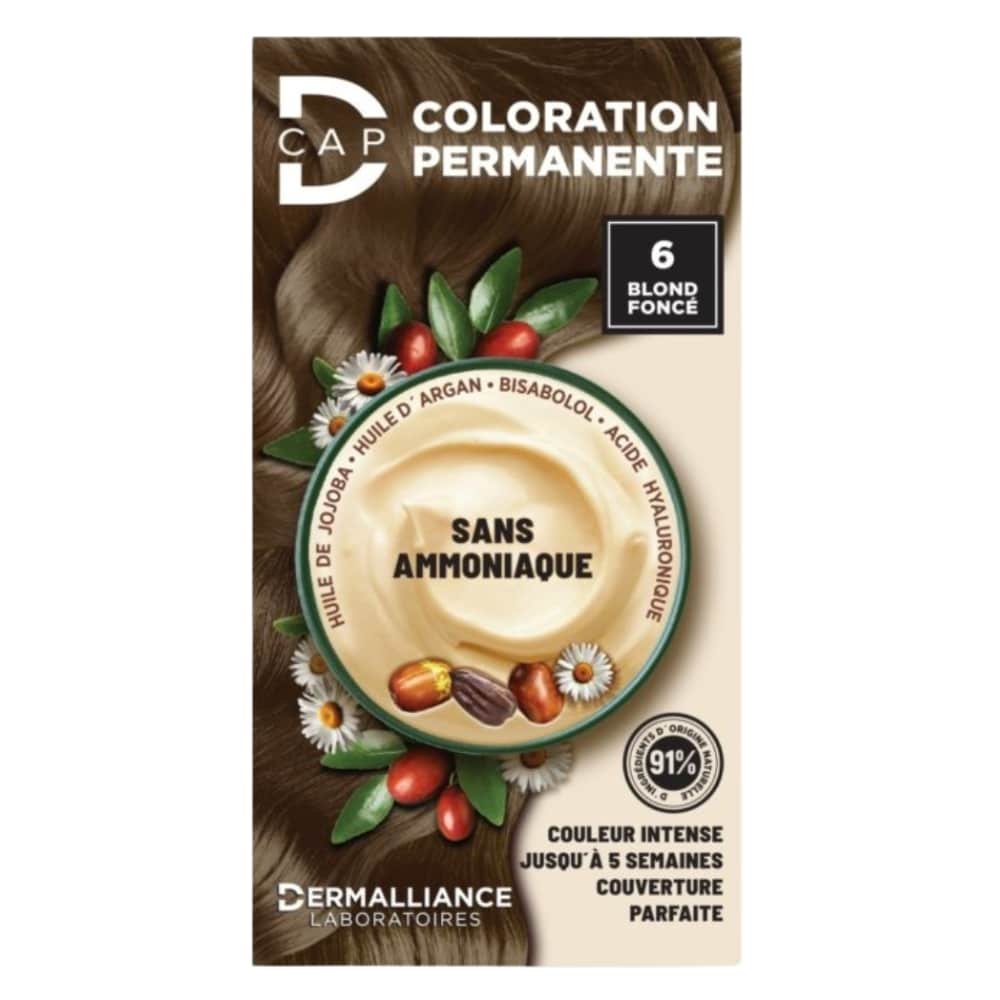 DERMALLIANCE – D-cap Coloration Cheveux Permanente – N°6 Blond Foncé