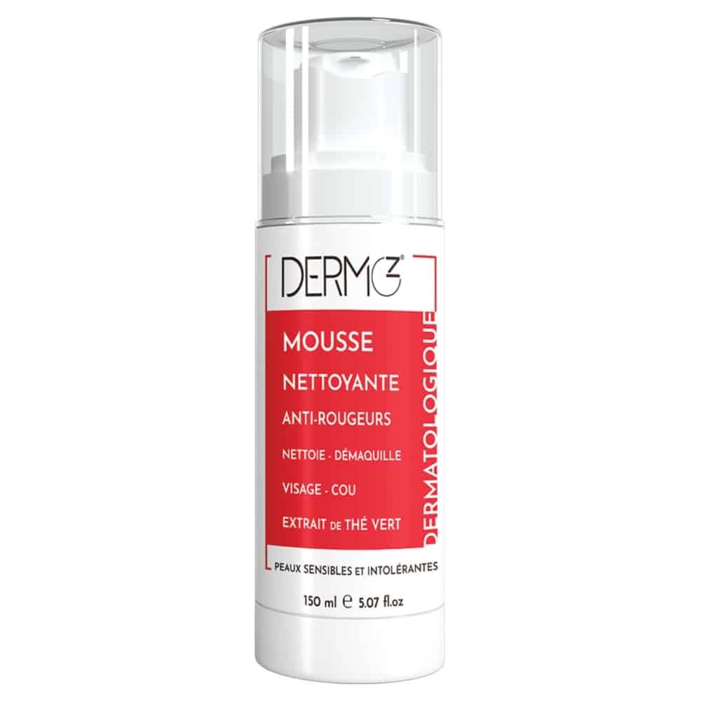 DERMOZ – Mousse Nettoyante Anti-rougeurs Démaquillante – 150ml