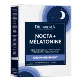 DIETAROMA – Nocta+ Mélatonine Endormissement – 20 Comprimés