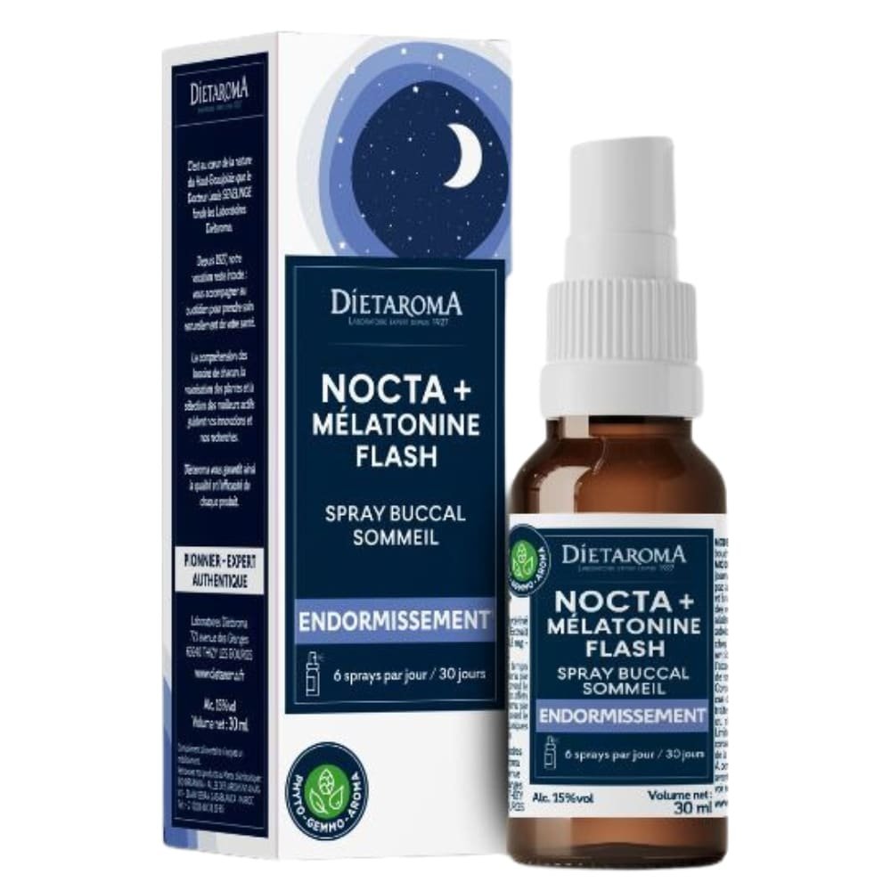 DIETAROMA – Nocta+ Mélatonine Flash Spray Buccal Sommeil – 30ml