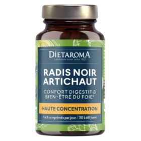 DIETAROMA – Radis Noir Artichaut Confort Digestif Et Bien-être Du Foie – 60 Comprimés