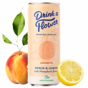 DRINK A FLOWER – Limonade Hydrate Pèche Et Citron Bio – 250ml
