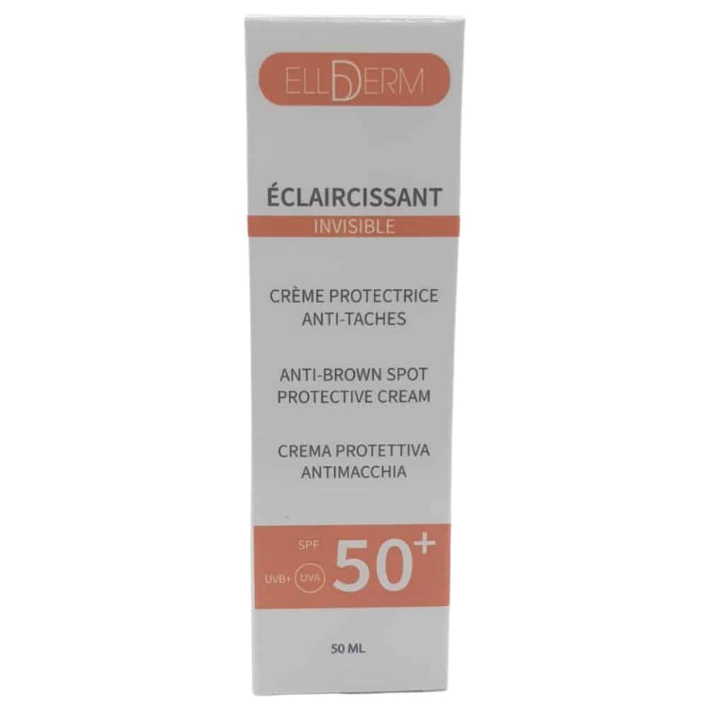 ELLDERM – Eclaircissant Crème Protectrice Invisible Anti-taches SPF50+ – 50ml