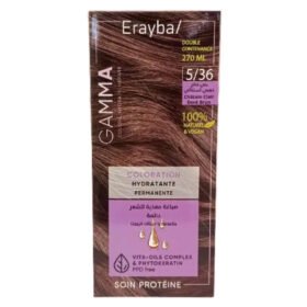 ERAYBA – Gamma Coloration Hydratante Permanente Naturelle – 5.36 – Châtain Clair Doré Brun