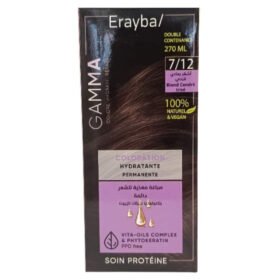 ERAYBA – Gamma Coloration Hydratante Permanente Naturelle – 7.12 – Blond Cendré Irisé