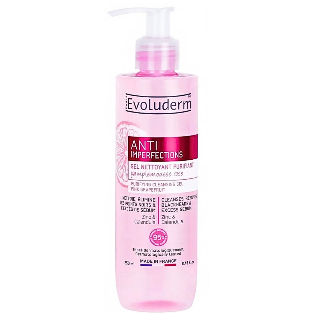 EVOLUDERM – Gel Nettoyant Purifiant Anti-Imperfection 250Ml