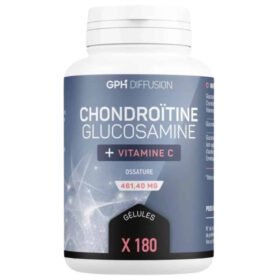 GPH DIFFUSION – Chondroïtine Glucosamine + Vitamine C Ossature 461,40mg – 180 Gélules