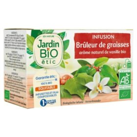 JARDIN BIO – Infusion Brûleur De Graisses Arôme Vanille Bio – 20u