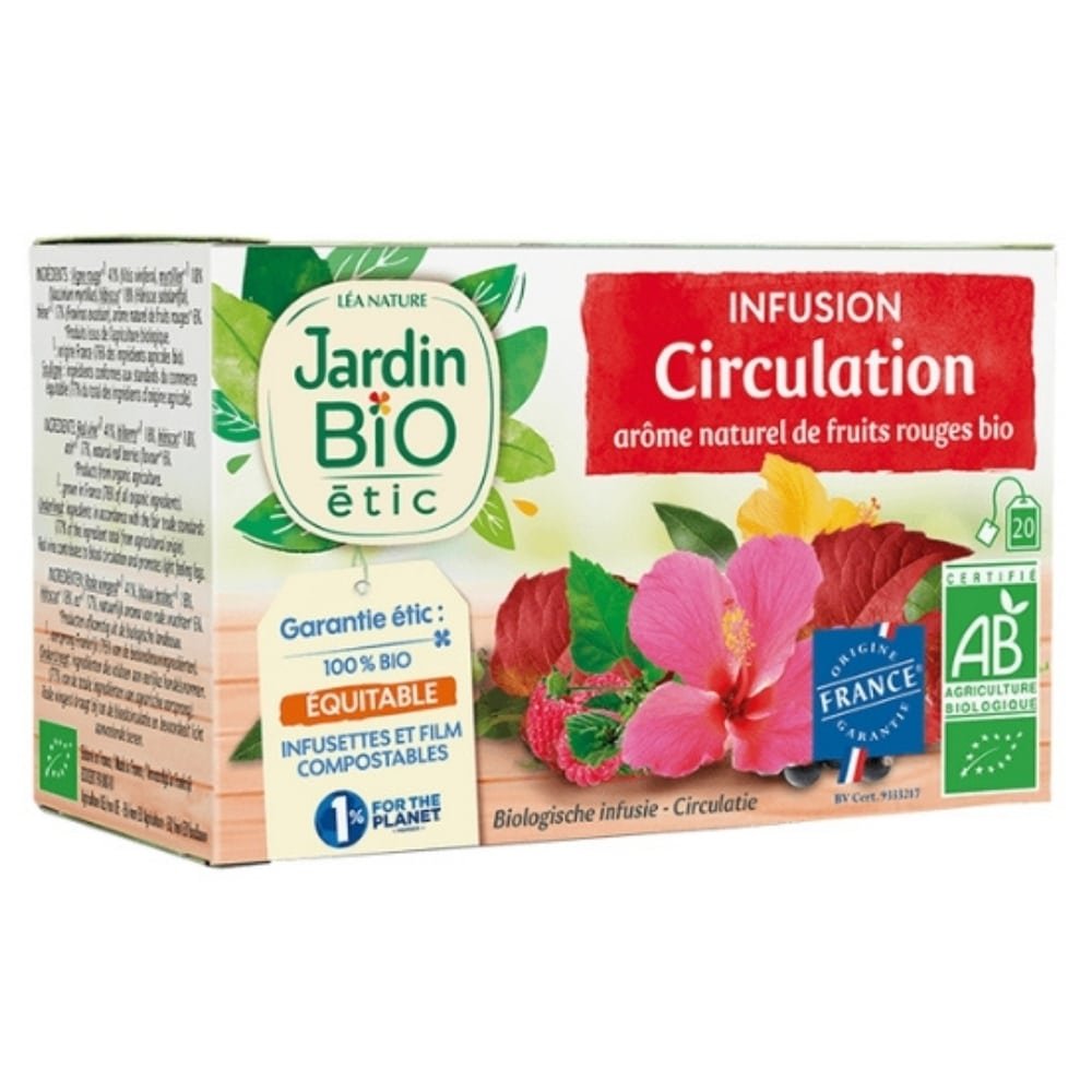 JARDIN BIO – Infusion Circulation Fruits Rouges Bio – 20u