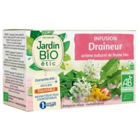JARDIN BIO – Infusion Draineur Arôme De Fraise Bio – 20u