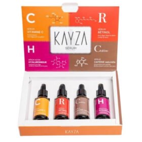 KAYZA – Coffret Eclat Sérums (vitamine C + Rétinol + Caféine + Acide Hyaluronique) – 1u