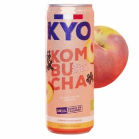 KYO – Kombucha Pêche Et Sureau Thé Vert Séncha Fermenté Bio – 330ml