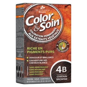 LES 3 CHÊNES – Color & Soin Coloration Cheveux Permanente Aux Extraits Végétaux – 4b – Châtain Brownie