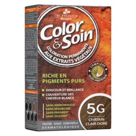 LES 3 CHÊNES – Color & Soin Coloration Cheveux Permanente Aux Extraits Végétaux – 5g – Châtain Clair Doré