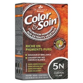 LES 3 CHÊNES – Color & Soin Coloration Cheveux Permanente Aux Extraits Végétaux – 5n – Châtain Clair