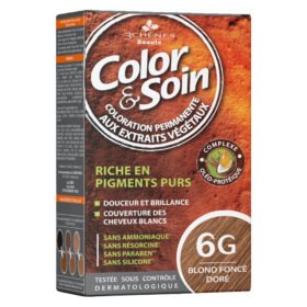 LES 3 CHÊNES – Color & Soin Coloration Cheveux Permanente Aux Extraits Végétaux – 6g – Blond Foncé Doré