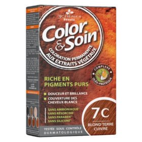 LES 3 CHÊNES – Color & Soin Coloration Cheveux Permanente Aux Extraits Végétaux – 7c – Blond Terre Cuivré