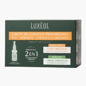 LUXÉOL – Anti-chute De Cheveux Progressive Cheveux Clairsemés 2en1 Anti-chute Et Pousse) – 14x – 6ml