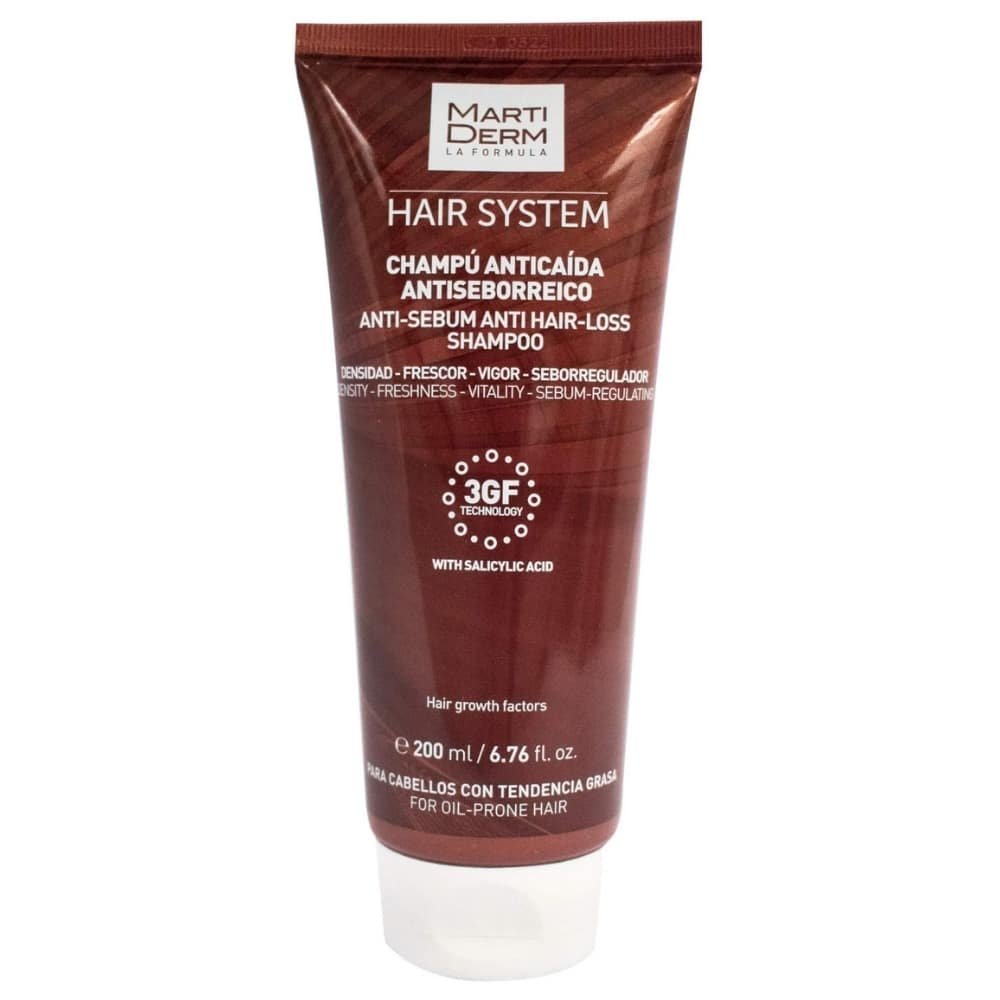 MARTI DERM – Hair System Shampoing Anti-chute Et Séborégulateur – 200ml