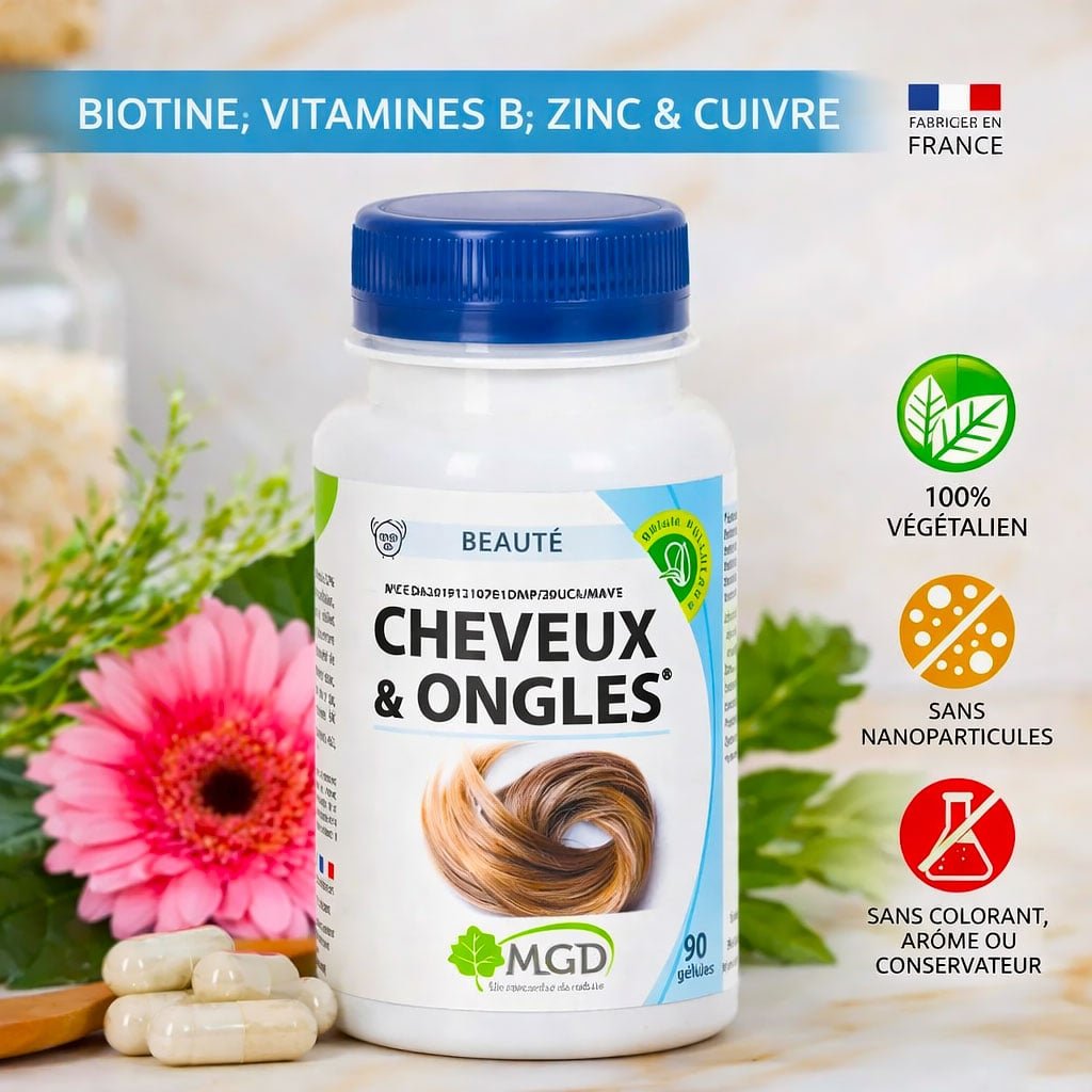 MGD Cheveux & Ongles – Biotine, Vitamines B, Zinc & Cuivre