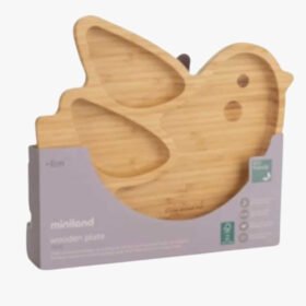 MINILAND – Assiette En Bois Oiseau – 1u