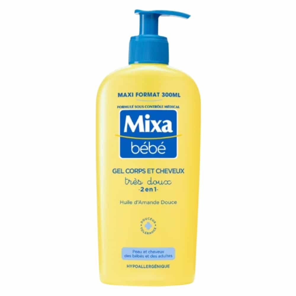 MIXA – Gel Très Doux 2 En 1 Corps Et Cheveux – 300ml